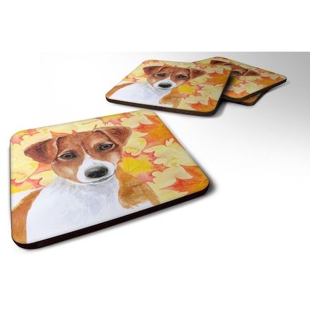 Jack Russell Terrier Fall Foam Coaster, 3.5 X 3.5 In. - Set Of 4